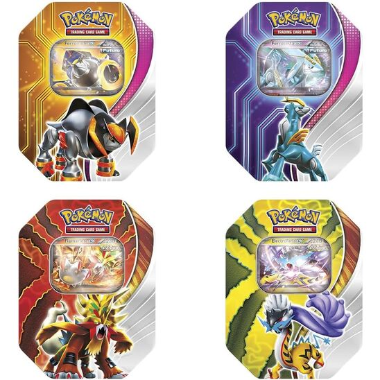 Pokemon Paradoxical Destinies Trading Card Game Tin Assorted Spanish